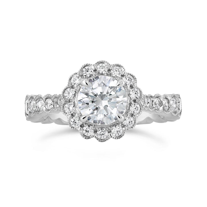 Diamond Halo Engagement Ring