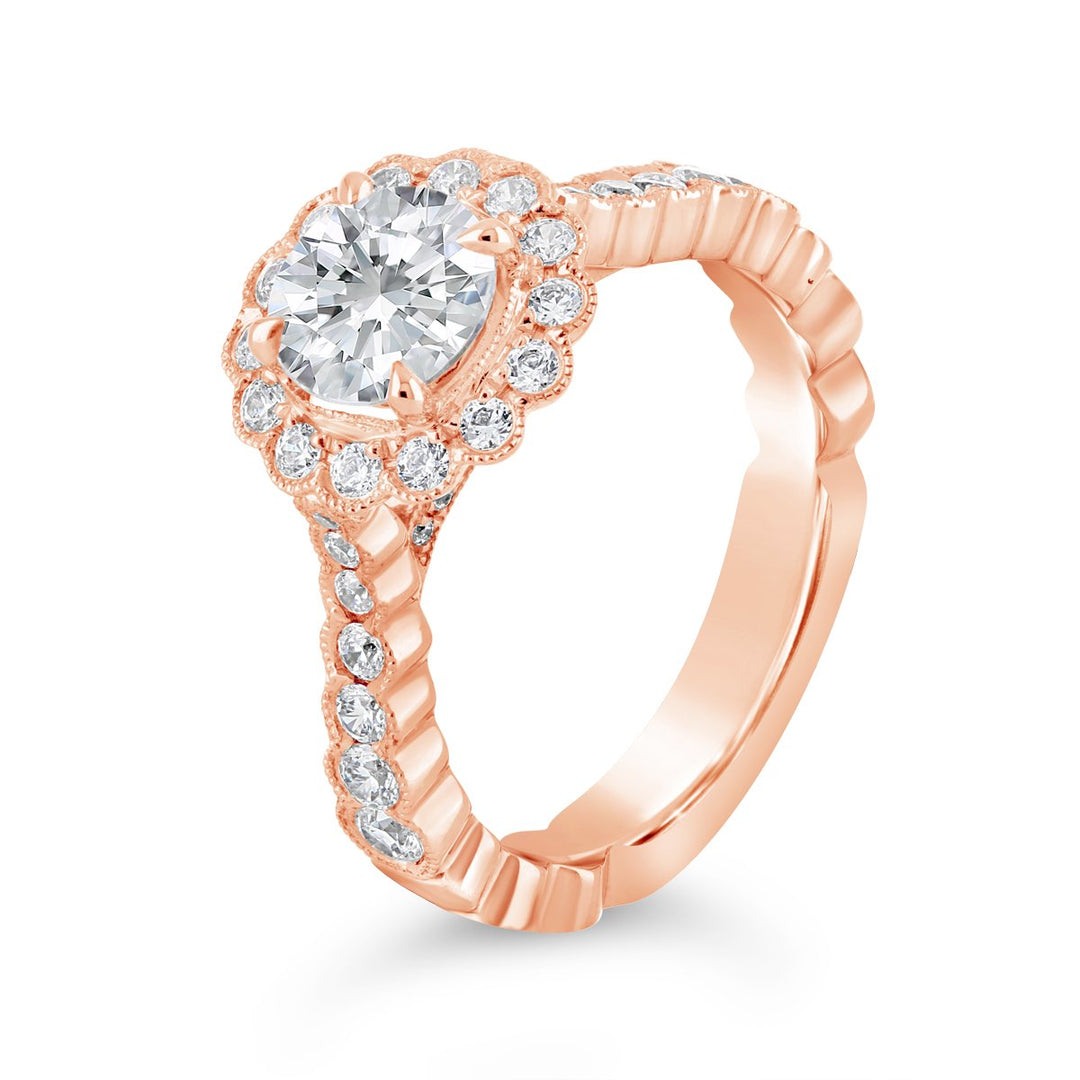 Diamond Halo Engagement Ring