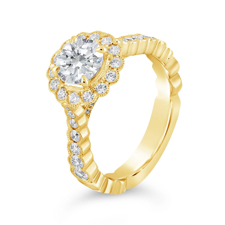 Diamond Halo Engagement Ring