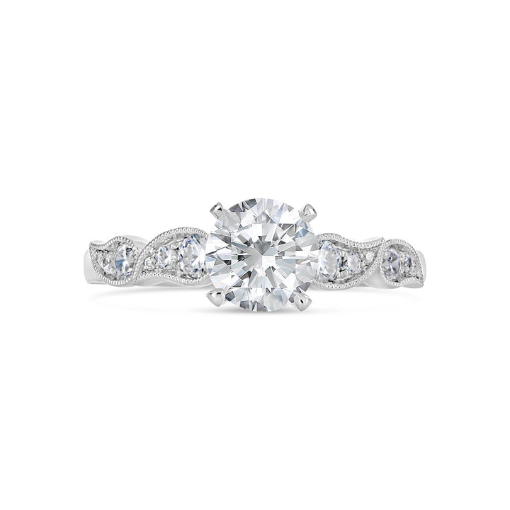 Vintage Style Diamond Engagement Ring