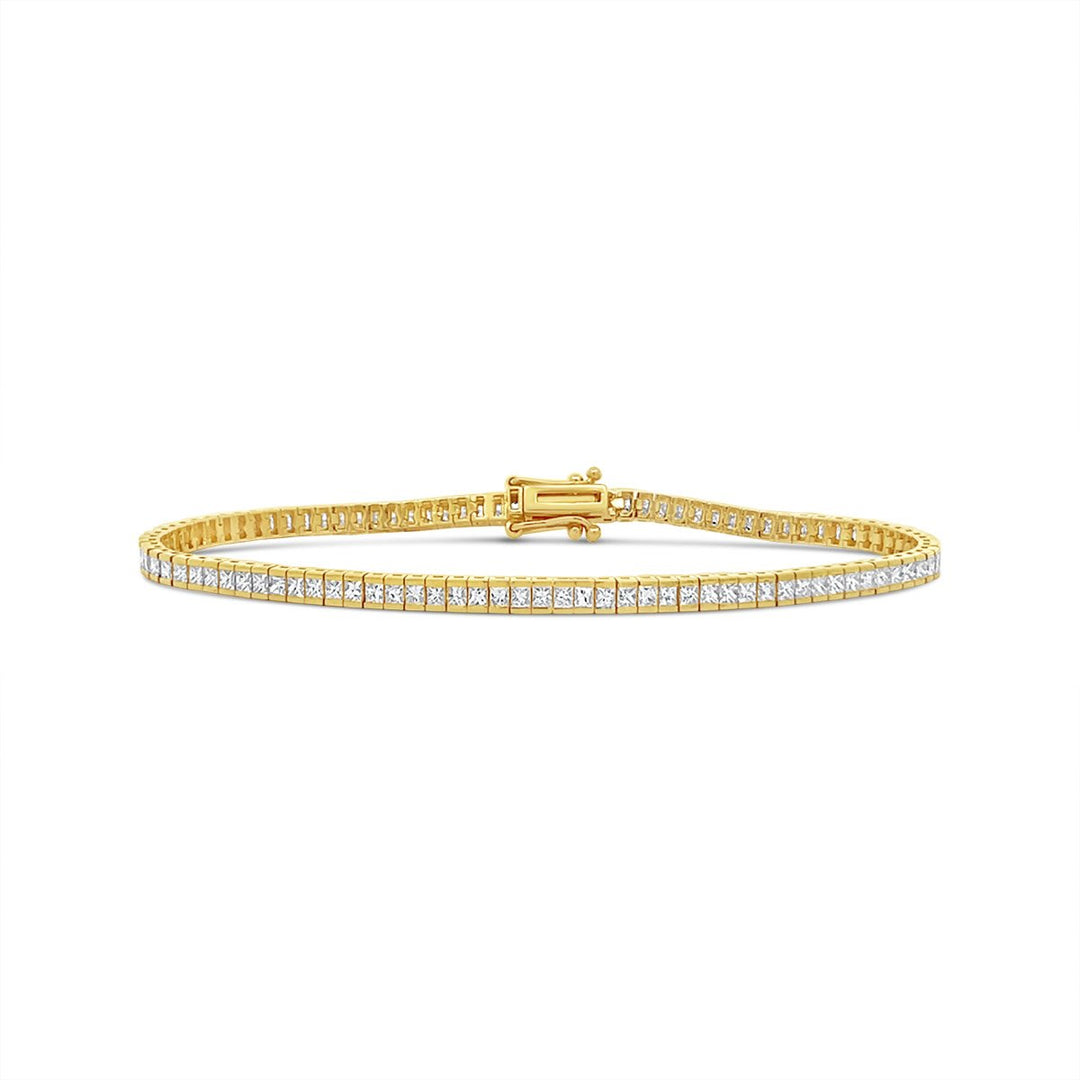 Yellow Gold Diamond Tennis Bracelet - AB2561