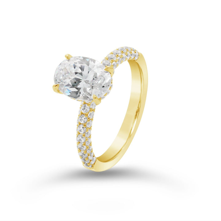 Pave Hidden Halo Diamond Ring
