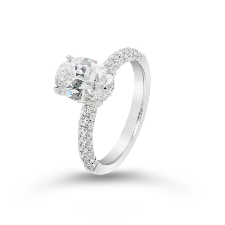 Pave Hidden Halo Diamond Ring