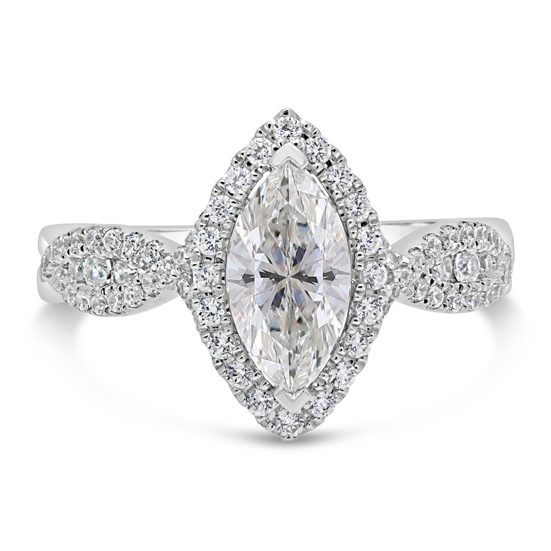 Halo Diamond Engagement Ring