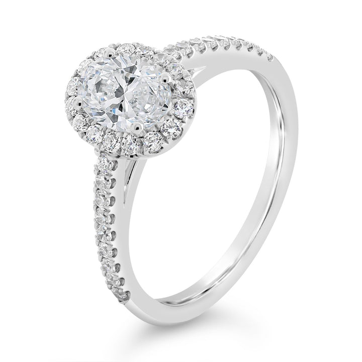 Diamond Halo Engagement Ring