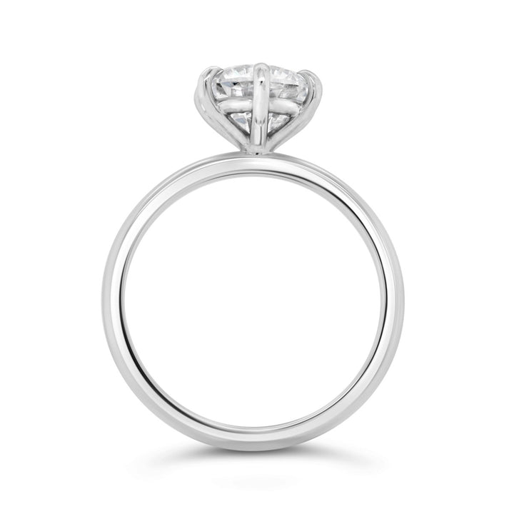 Six Prong Round Cut Diamond Engagement Ring