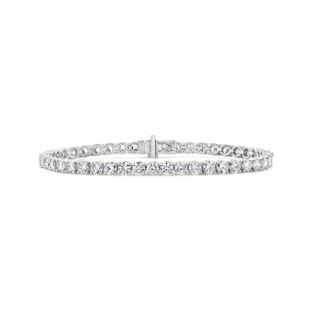 White Gold Diamond Tennis Bracelet - 8.44 ct. total weight