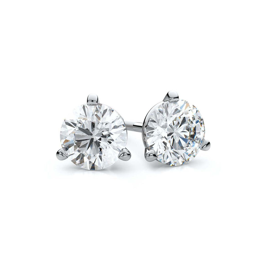 14K White Gold Martini Style Diamond Stud Earrings - 0.75 ct. total weight - MSTA3