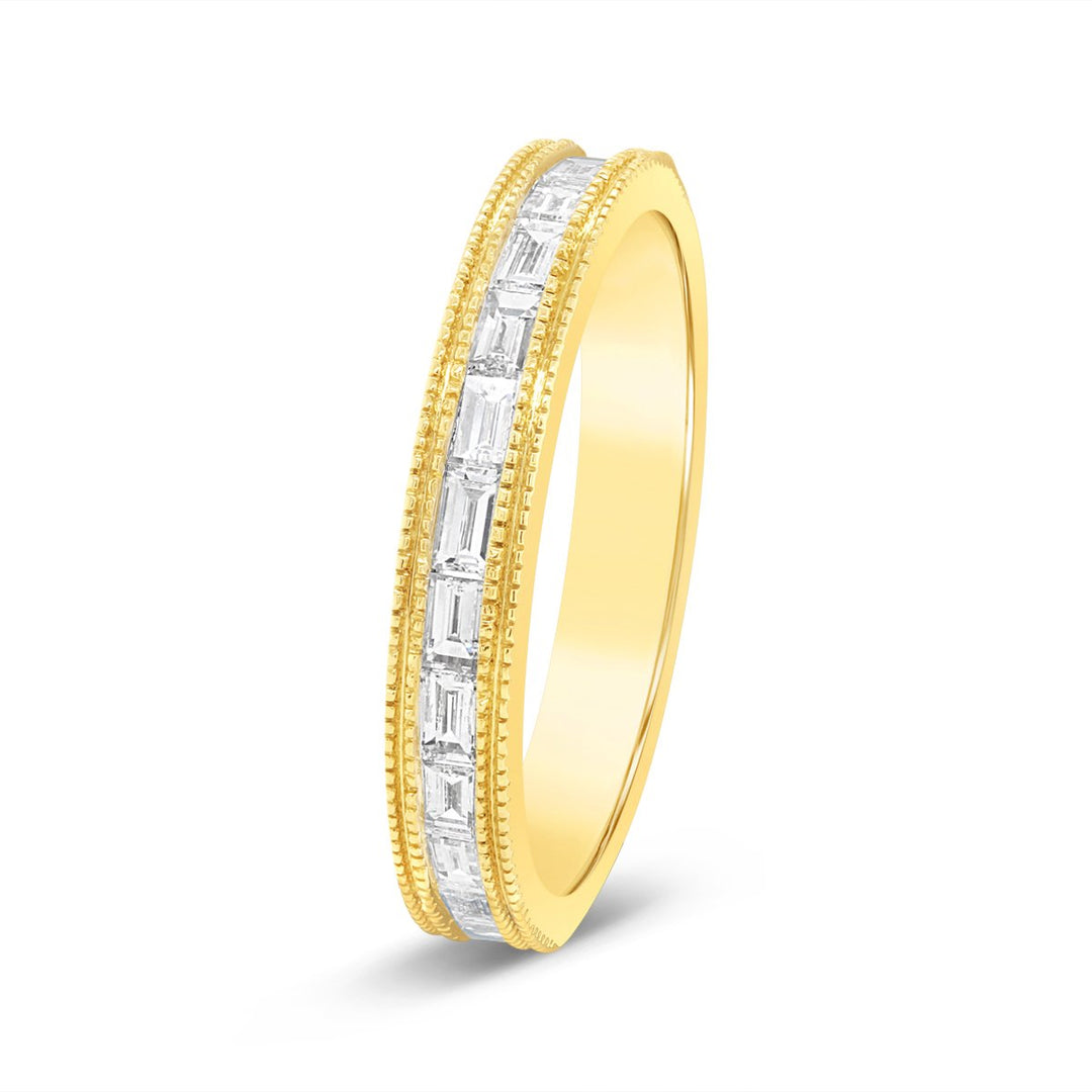 14K Yellow Gold Channel Set Diamond Ring - LDB5815