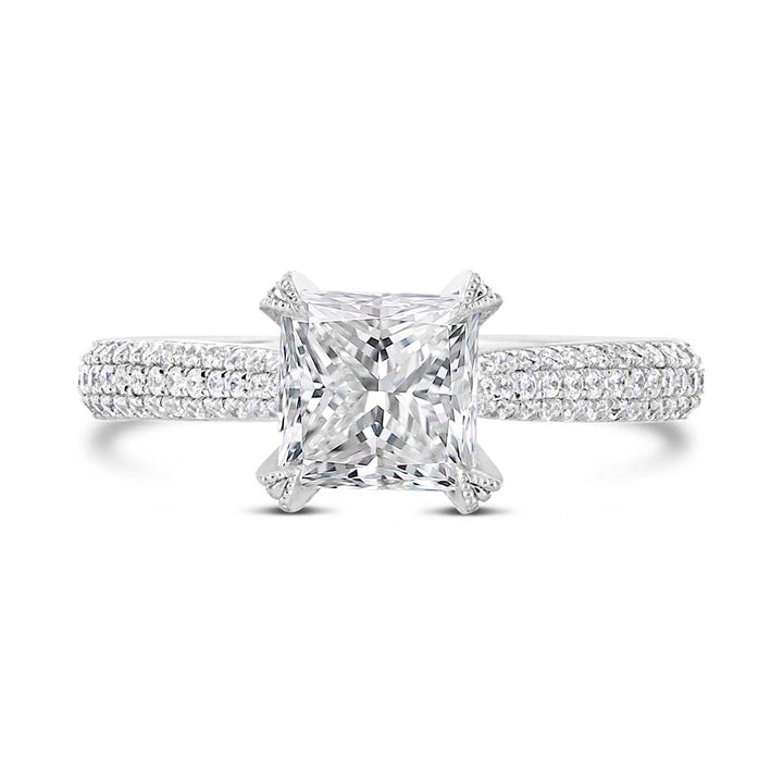Pave Diamond Engagement Ring