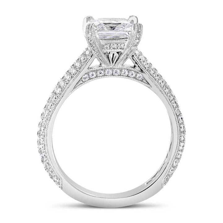 Pave Diamond Engagement Ring