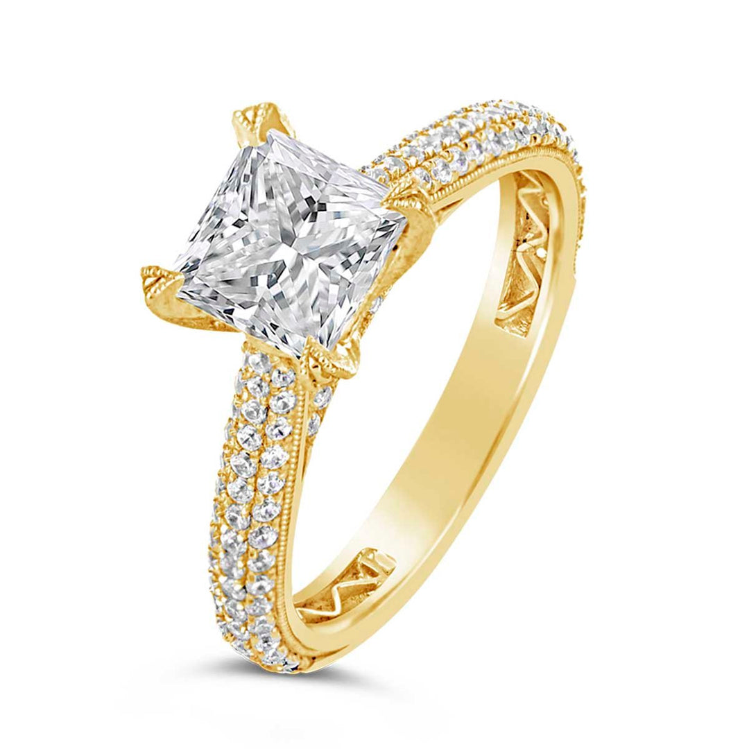 Pave Diamond Engagement Ring