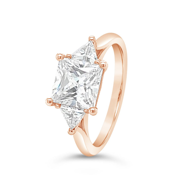 Three Stone Diamond Engagement Ring