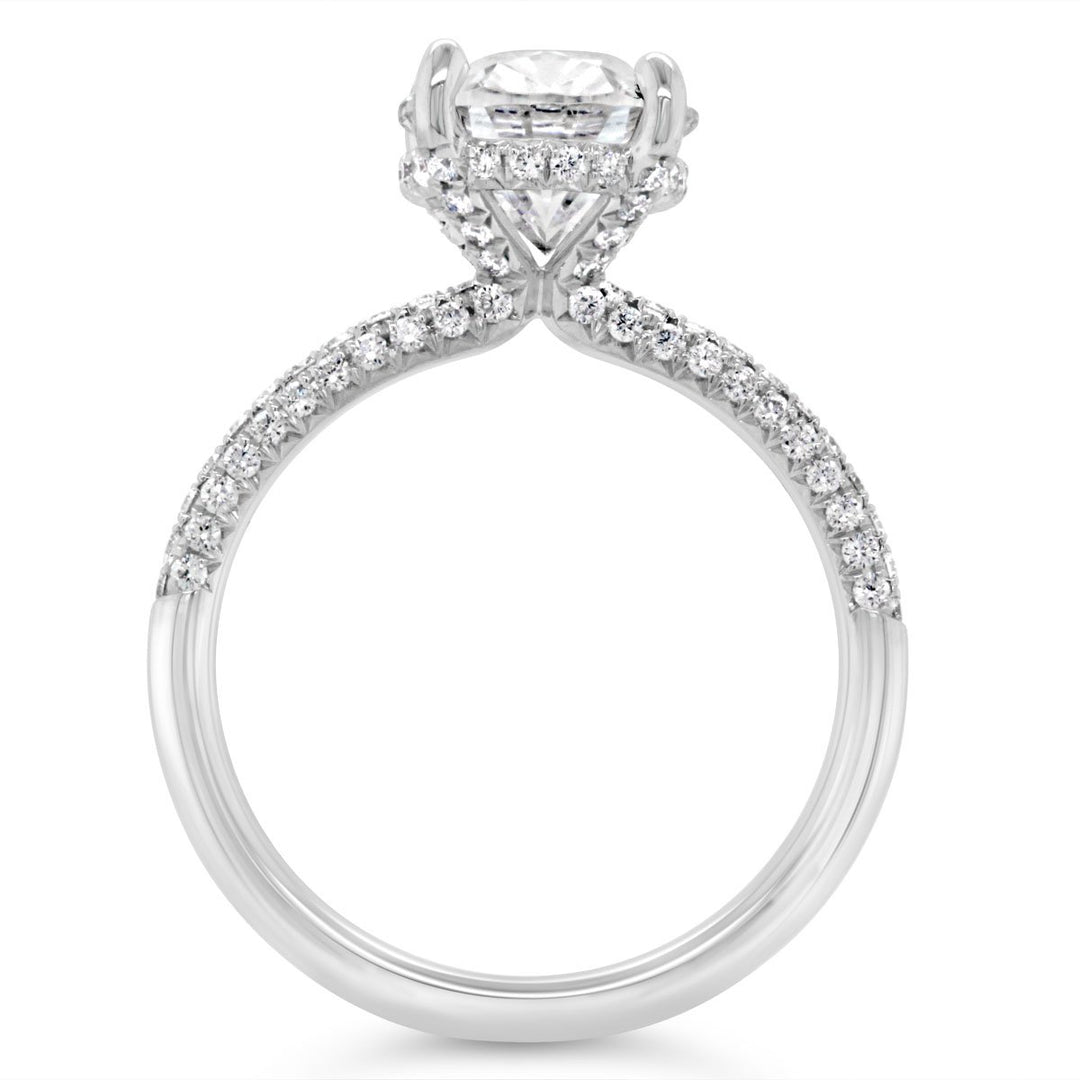 Hidden Halo Pave Diamond Engagement Ring - YJC3340R
