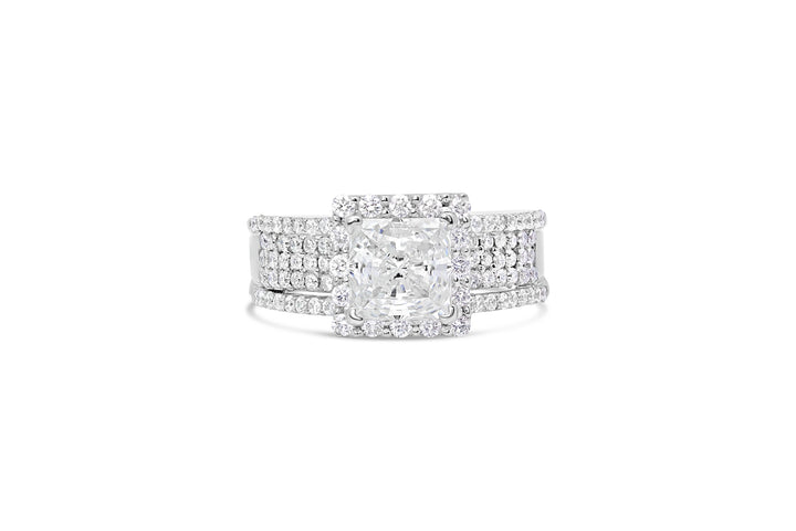 Princess Cut Diamond Halo Engagement Ring