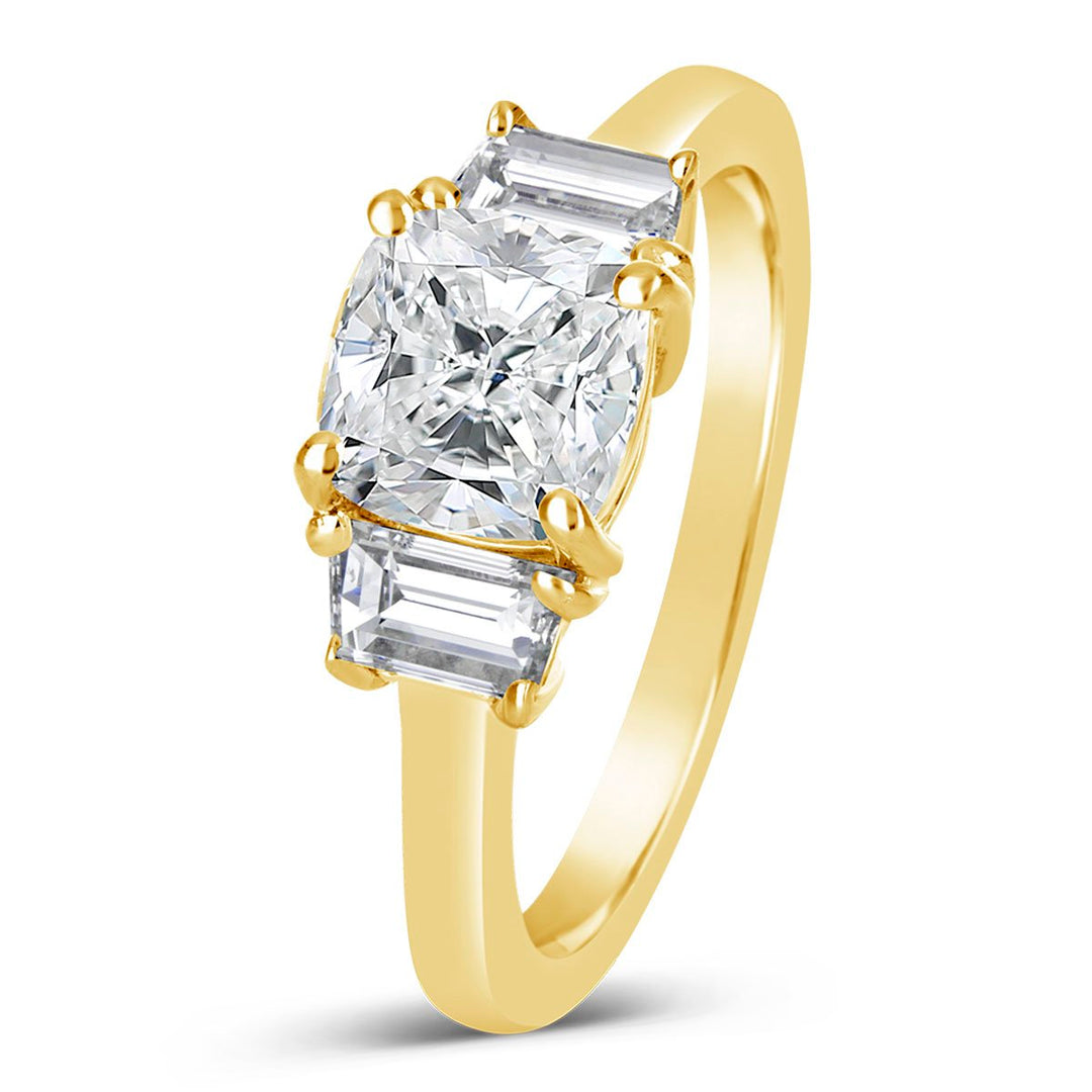 Three Stone Diamond Engagement Ring