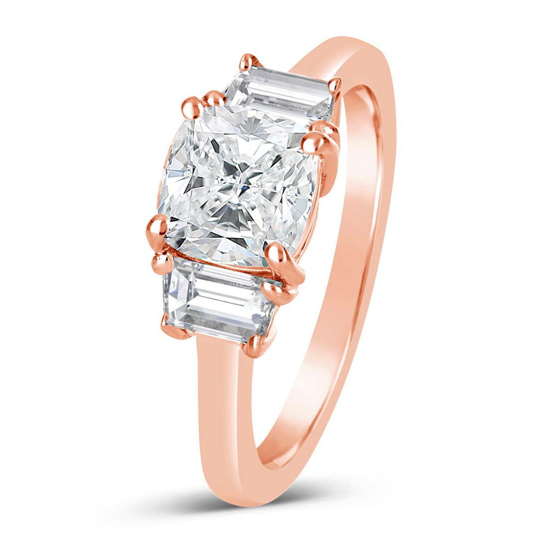 Three Stone Diamond Engagement Ring