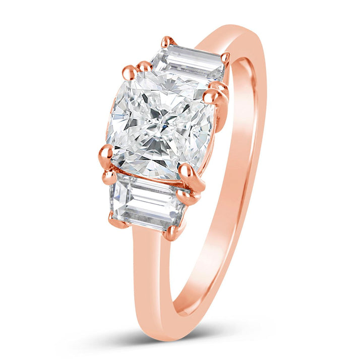 Three Stone Diamond Engagement Ring