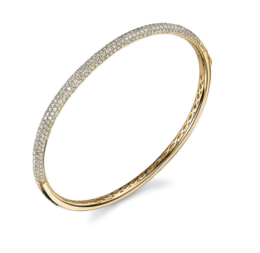 Yellow 18K Yellow Gold Diamond Bangle - CB0044Y
