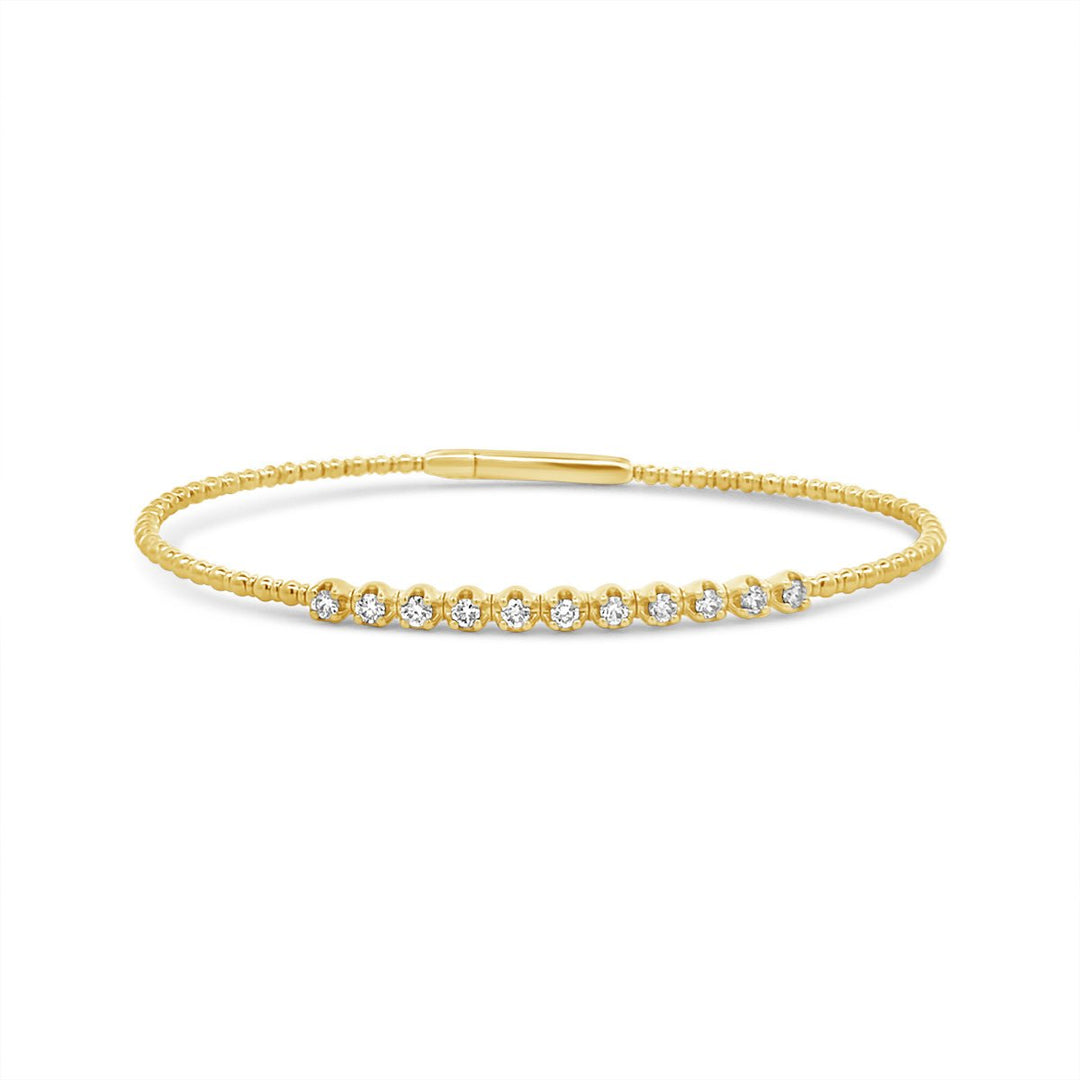Yellow Gold Diamond Bangle - BDD4640A