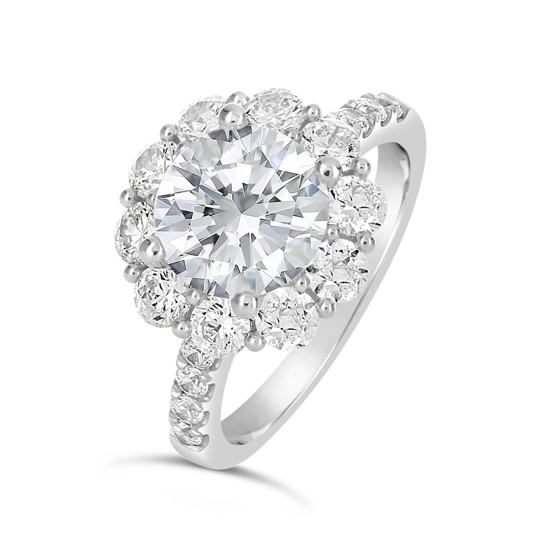 Diamond Halo Engagement Ring