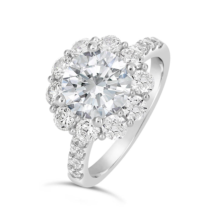 Diamond Halo Engagement Ring