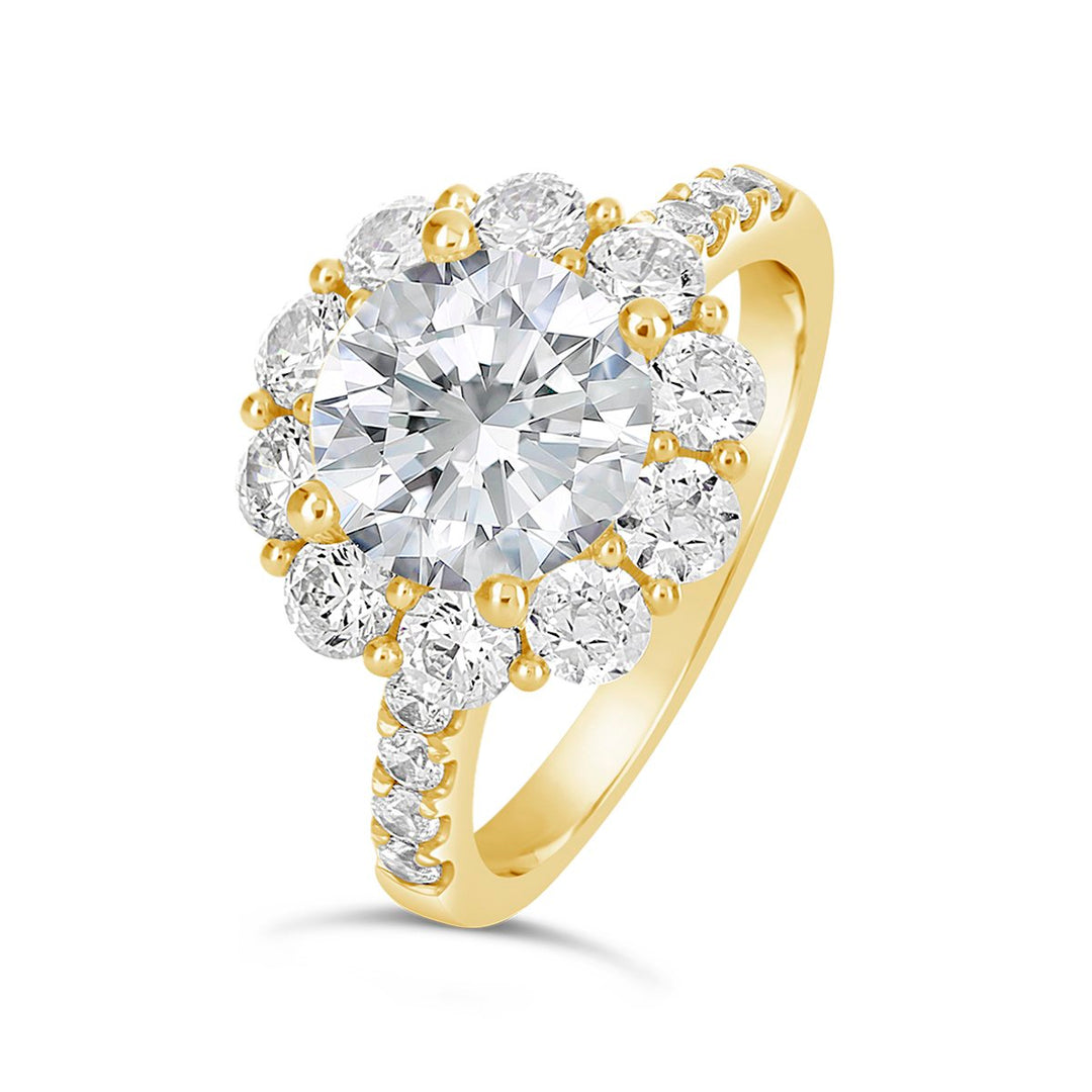 Diamond Halo Engagement Ring