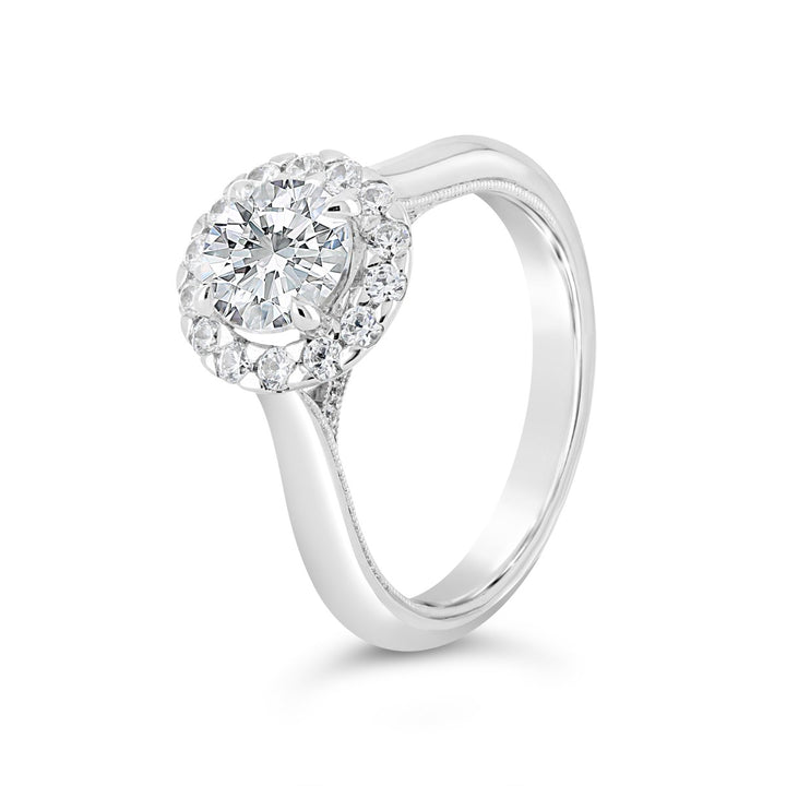 Diamond Halo Engagement Ring