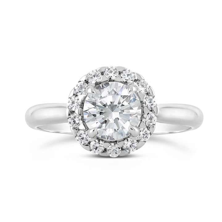 Diamond Halo Engagement Ring