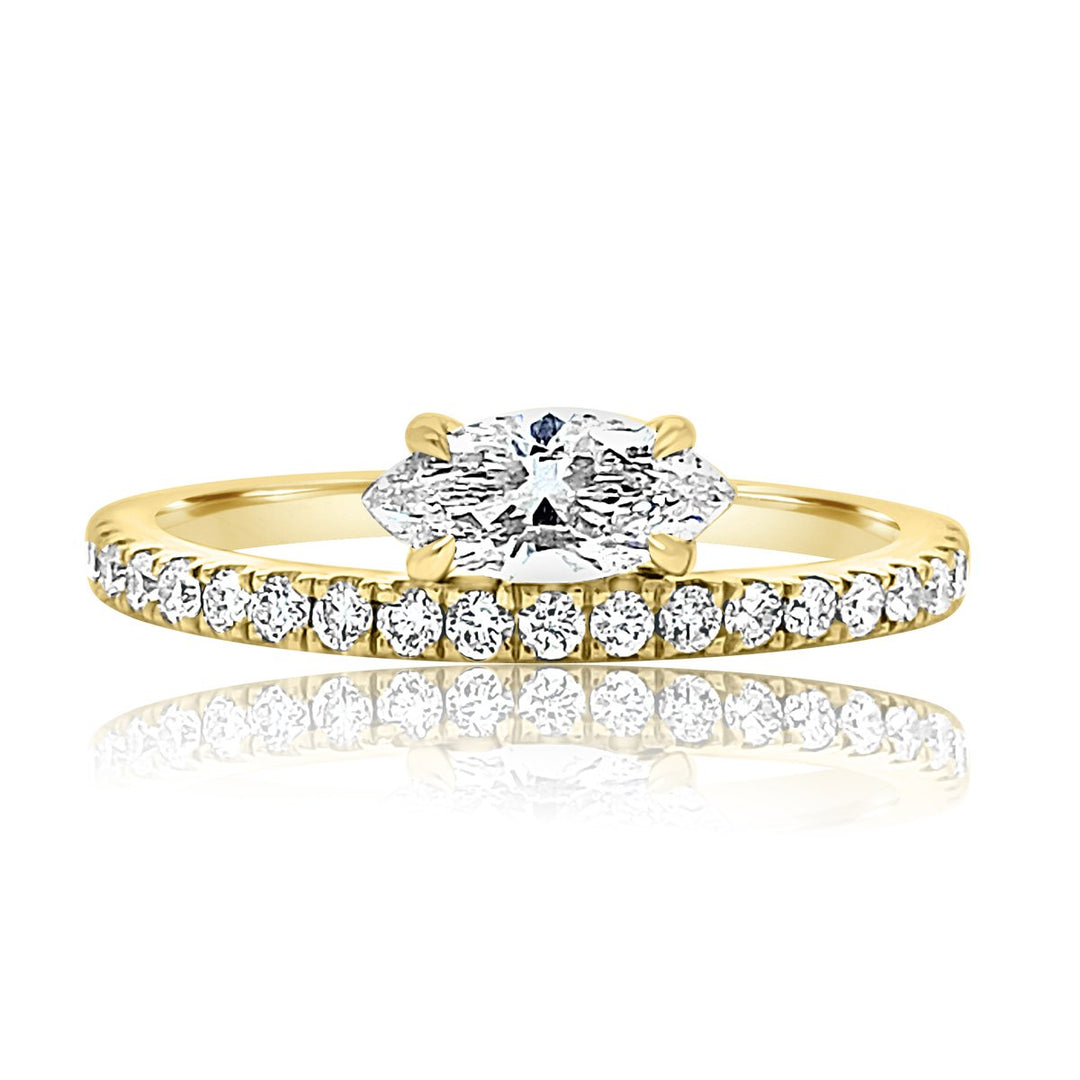 Yellow Gold Natural Mined Diamond Band - R3806D