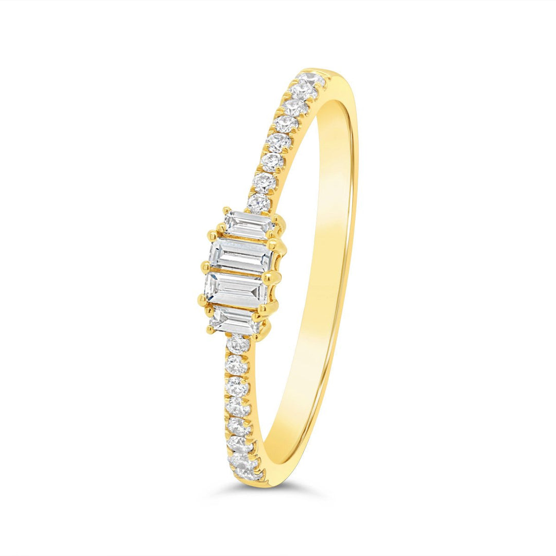 Yellow Gold Diamond Stackable Band - 54881RY
