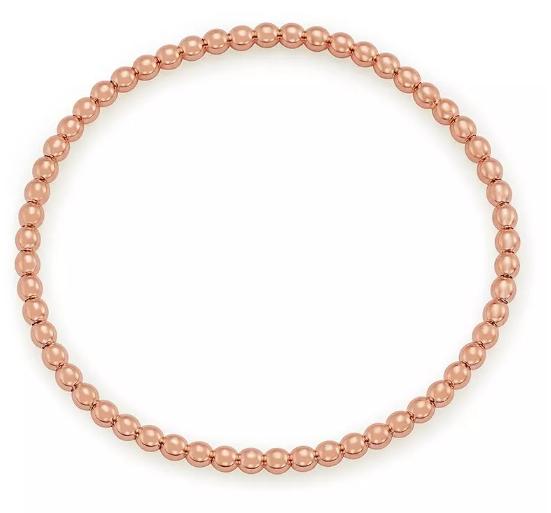 Rose Gold Stretch Bead Fashion Bracelet - 14GESO3P