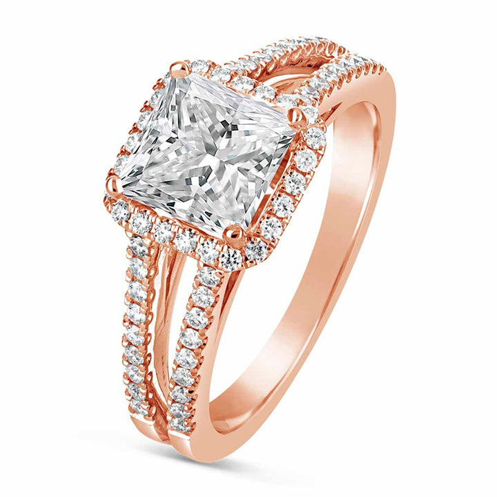 Diamond Halo Engagement Ring