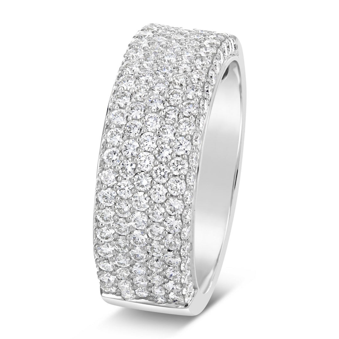 18K White Gold Pave Diamond Band - YJA7100R