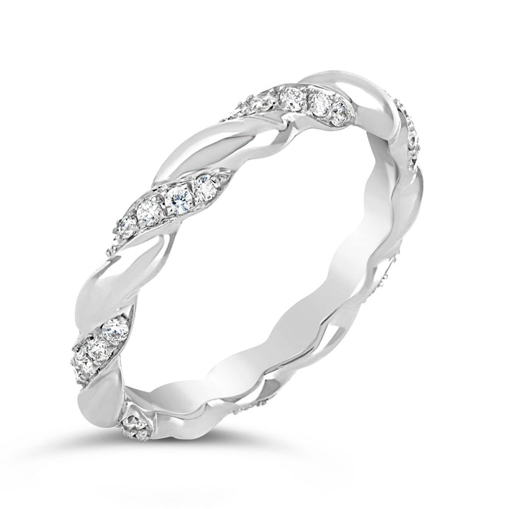 Cross Over Diamond Eternity Band - TDG001-B
