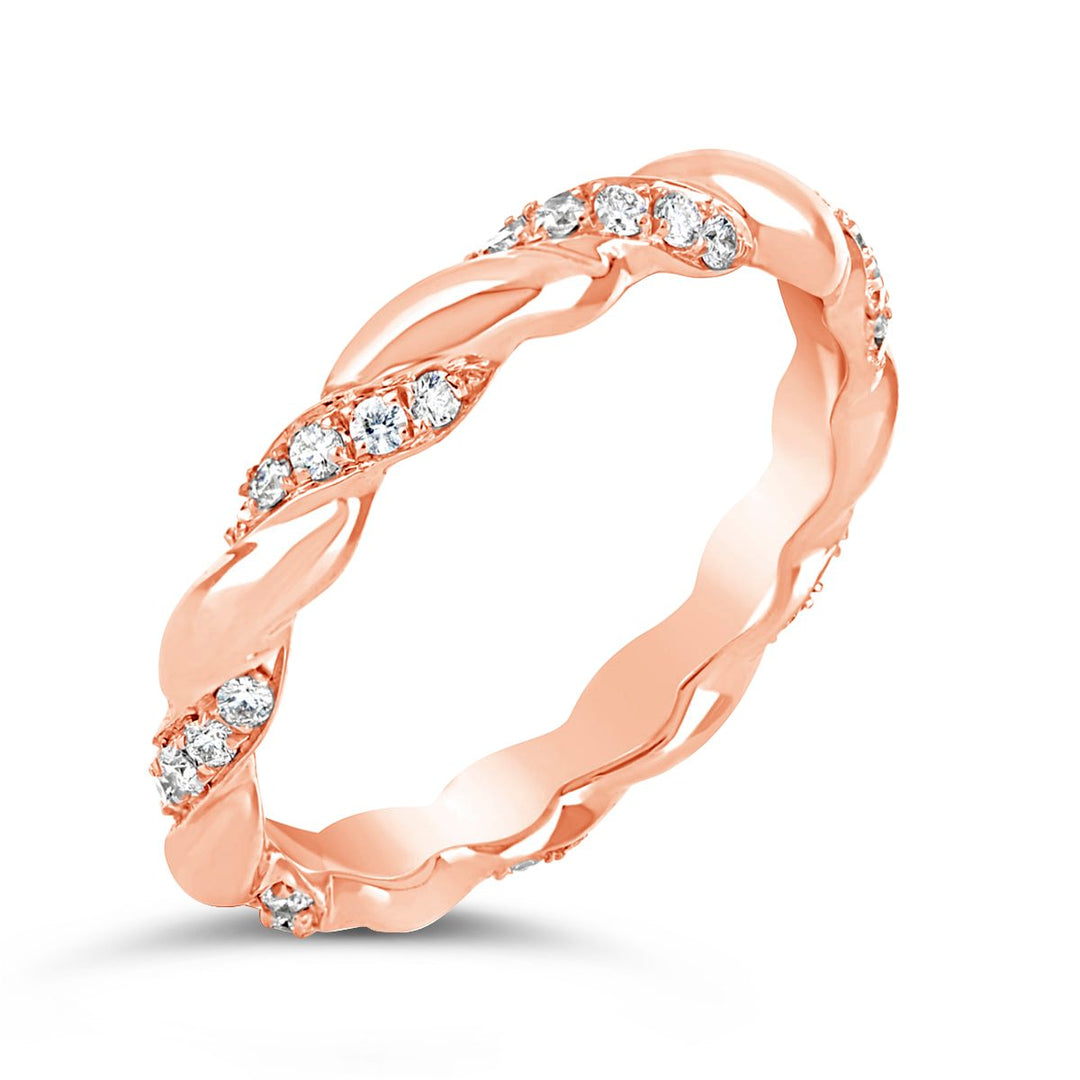 Cross Over Diamond Eternity Band - TDG001-B