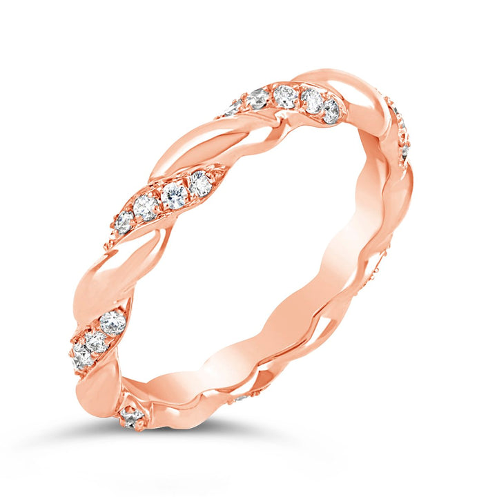 Cross Over Diamond Eternity Band - TDG001-B