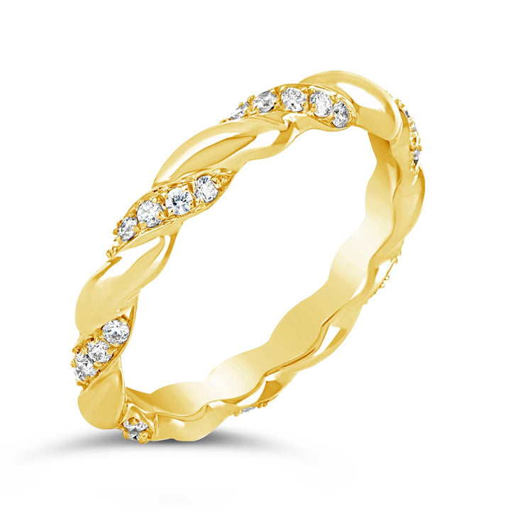 Cross Over Diamond Eternity Band - TDG001-B