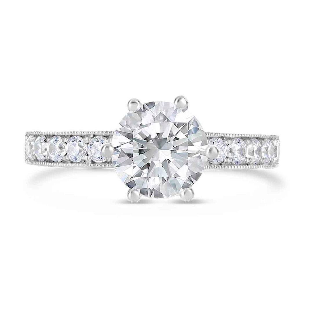 Vintage Inspired Diamond Engagement Ring