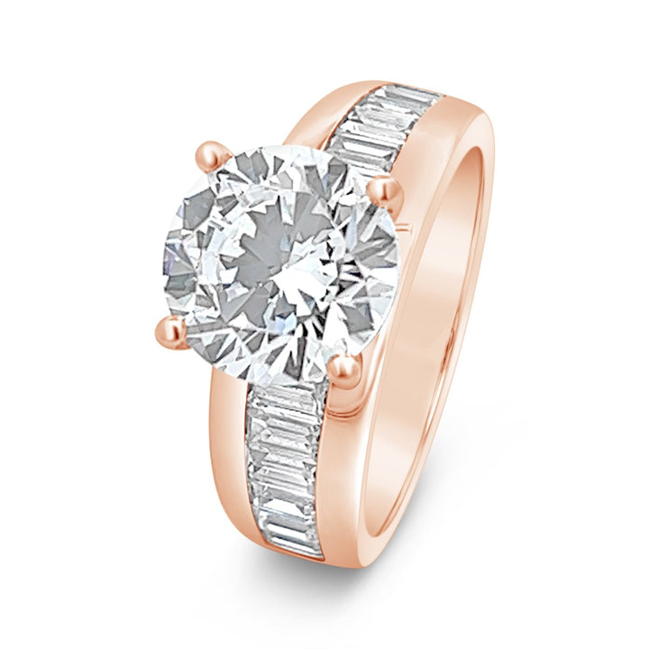 Channel Set with Baguettes Diamond Engagement Ring