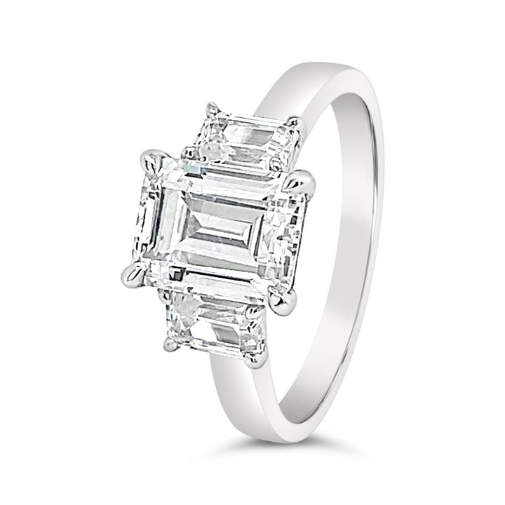 Three Stone Diamond Engagement Ring