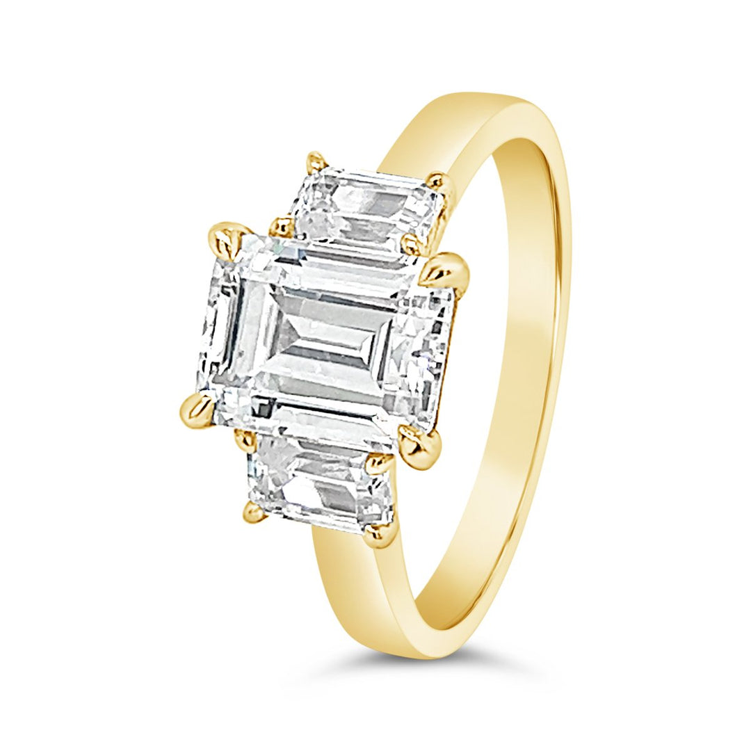 Three Stone Diamond Engagement Ring