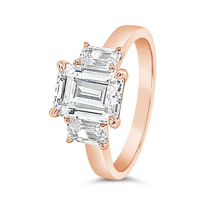 Three Stone Diamond Engagement Ring