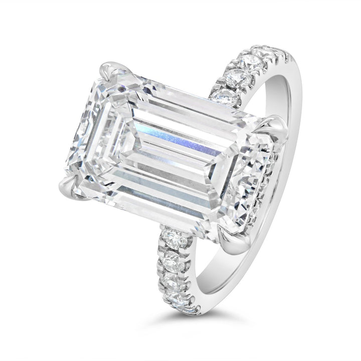 Lab Grown Diamond Pave Engagement Ring