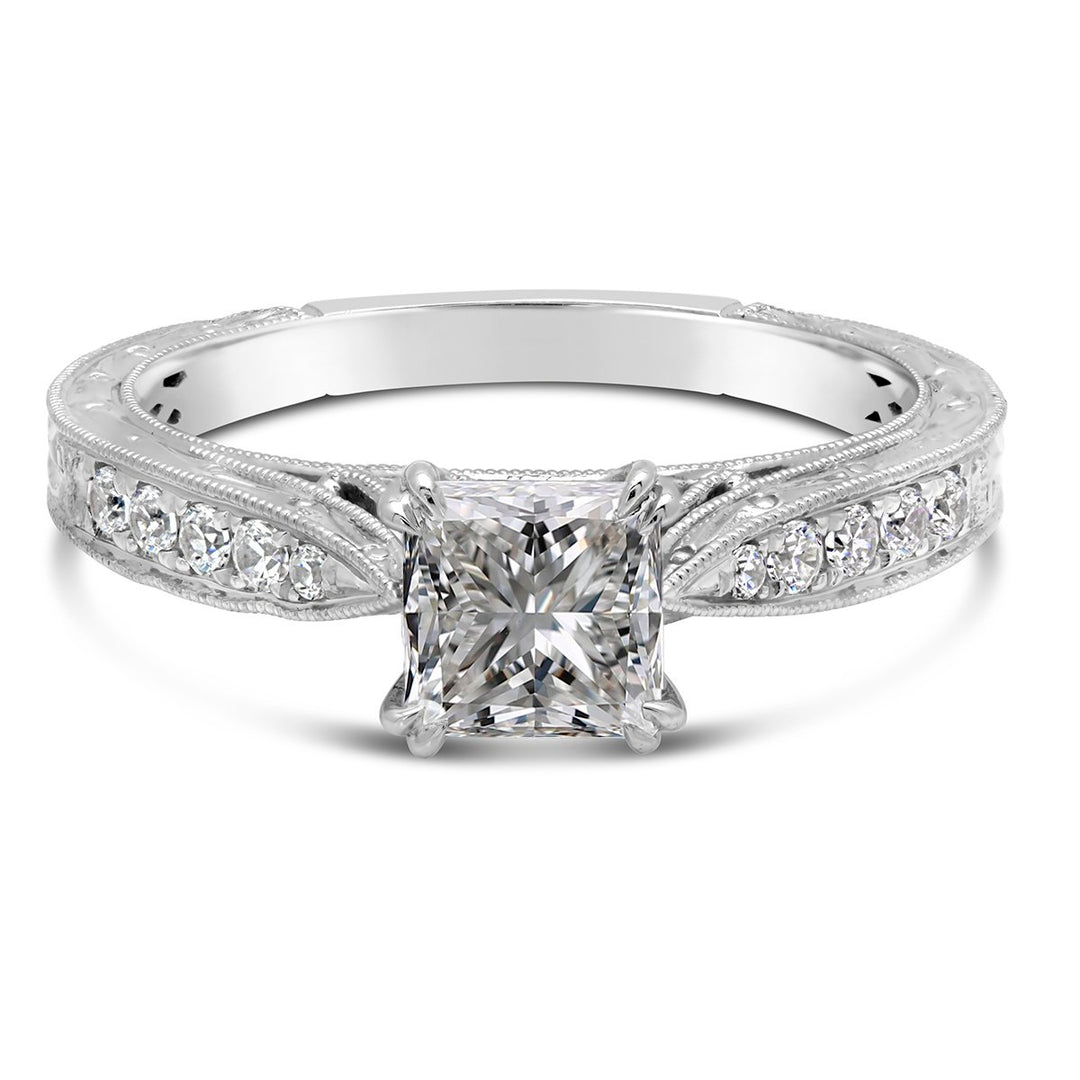 Diamond Engagement Ring Wedding Set - SNR367R-SET