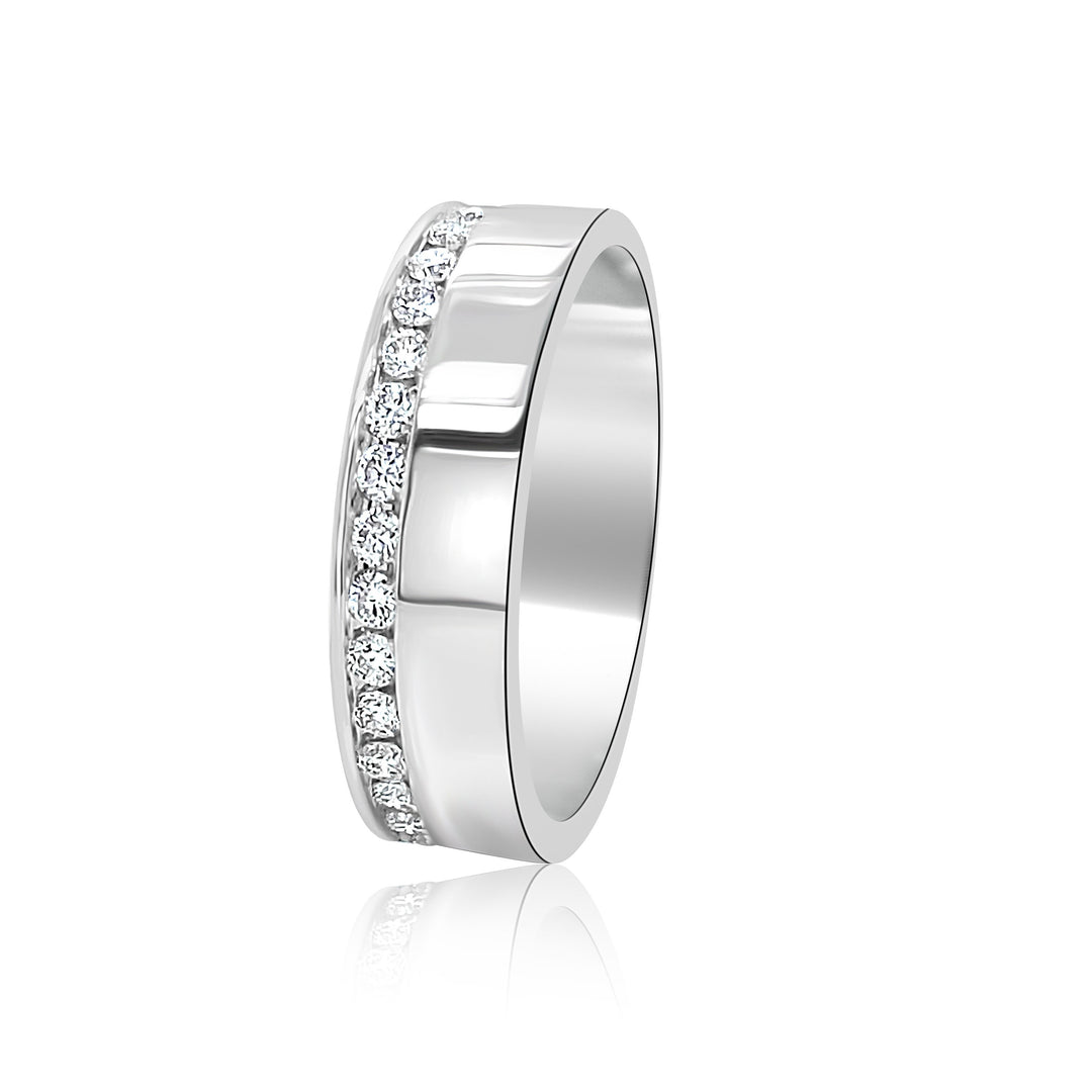14K White Gold Diamond Wedding Band - KA50206R