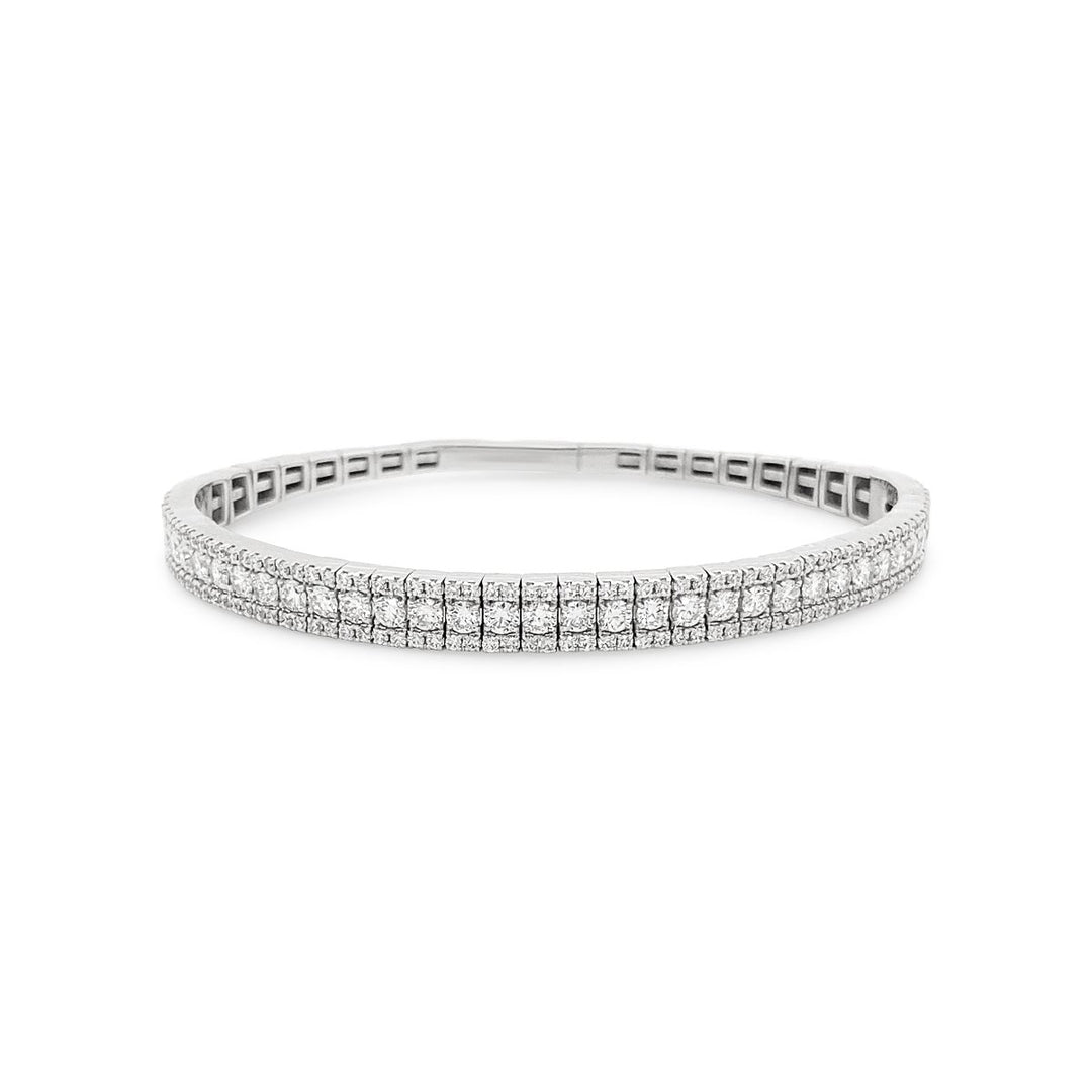 White Gold Lab Grown Diamond Bangle - JLGFB642882