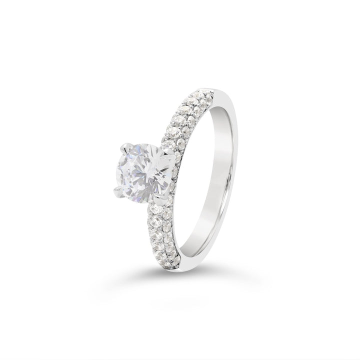 Pave Diamond Engagement Ring