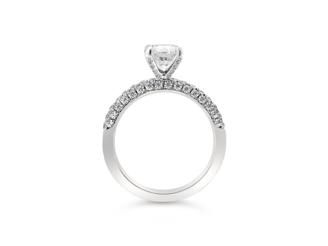 Pave Diamond Engagement Ring