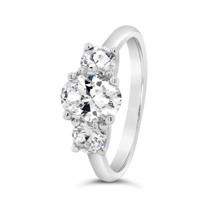 Three Stone Diamond Engagement Ring